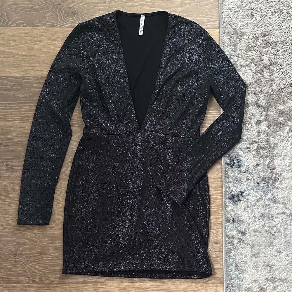 Lucy in the Sky Black Bodycon Long Sleeve Dress